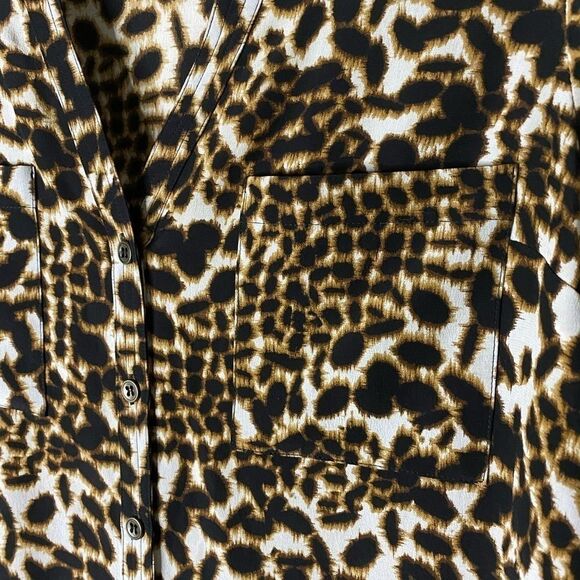 Twelfth Street By Cynthia Vincent Silk Animal Print Blouse - Picture 4 of 8